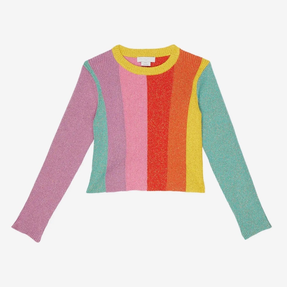 Stella McCartney Kids Girl’s Multicolor Stripe Lurex Sweater Size 10